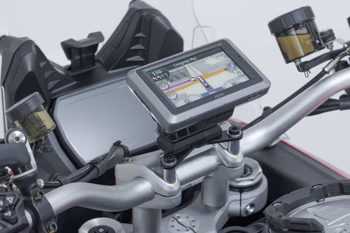 SW-Motech GPS mount on the handlebar