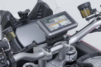 SW-Motech GPS mount on the handlebar