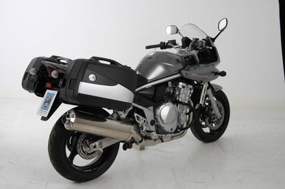 Hepco & Becker Sidecarrier Lock-it black for Suzuki GSF 1250/S Bandit (2007-2016) (silver pillion footrests)