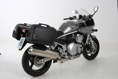 Hepco & Becker Sidecarrier Lock-it black for Suzuki GSF 1250/S Bandit (2007-2016) (silver pillion footrests)