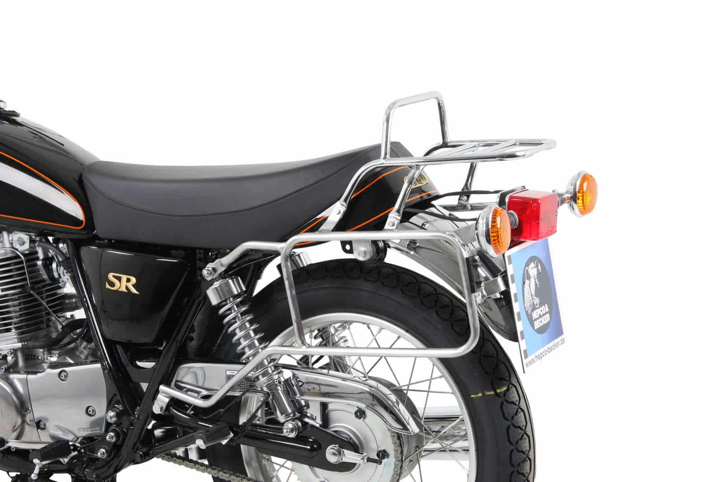 Hepco & Becker Complete carrier set (side- and topcase carrier) chrome for Yamaha SR 400 (2014-2016)