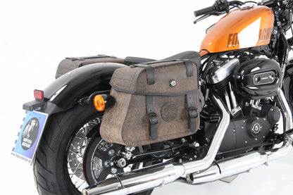Hepco & Becker Saddlebag holder Cutout - black for Harley-Davidson •XL 883 L/R/C•Sportster 883 Low/Iron/Roadster/Custom/Super Low (04-20)•XL 1200L/N/C/CX•Sportster 1200 Low/Nightster/Custom/Roadster (04-20)•Forty-Eight (10-20) • Seventy-Two (12-20)