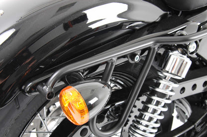 Hepco & Becker Saddlebag holder Cutout - black for Harley-Davidson •XL 883 L/R/C•Sportster 883 Low/Iron/Roadster/Custom/Super Low (04-20)•XL 1200L/N/C/CX•Sportster 1200 Low/Nightster/Custom/Roadster (04-20)•Forty-Eight (10-20) • Seventy-Two (12-20)