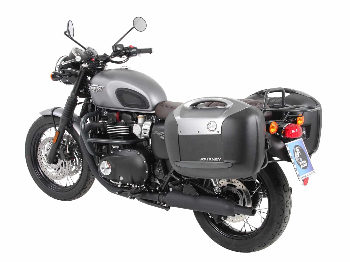 Hepco & Becker Sidecarrier permanent mounted black for Triumph Bonneville T 100/Black (2017-2025)