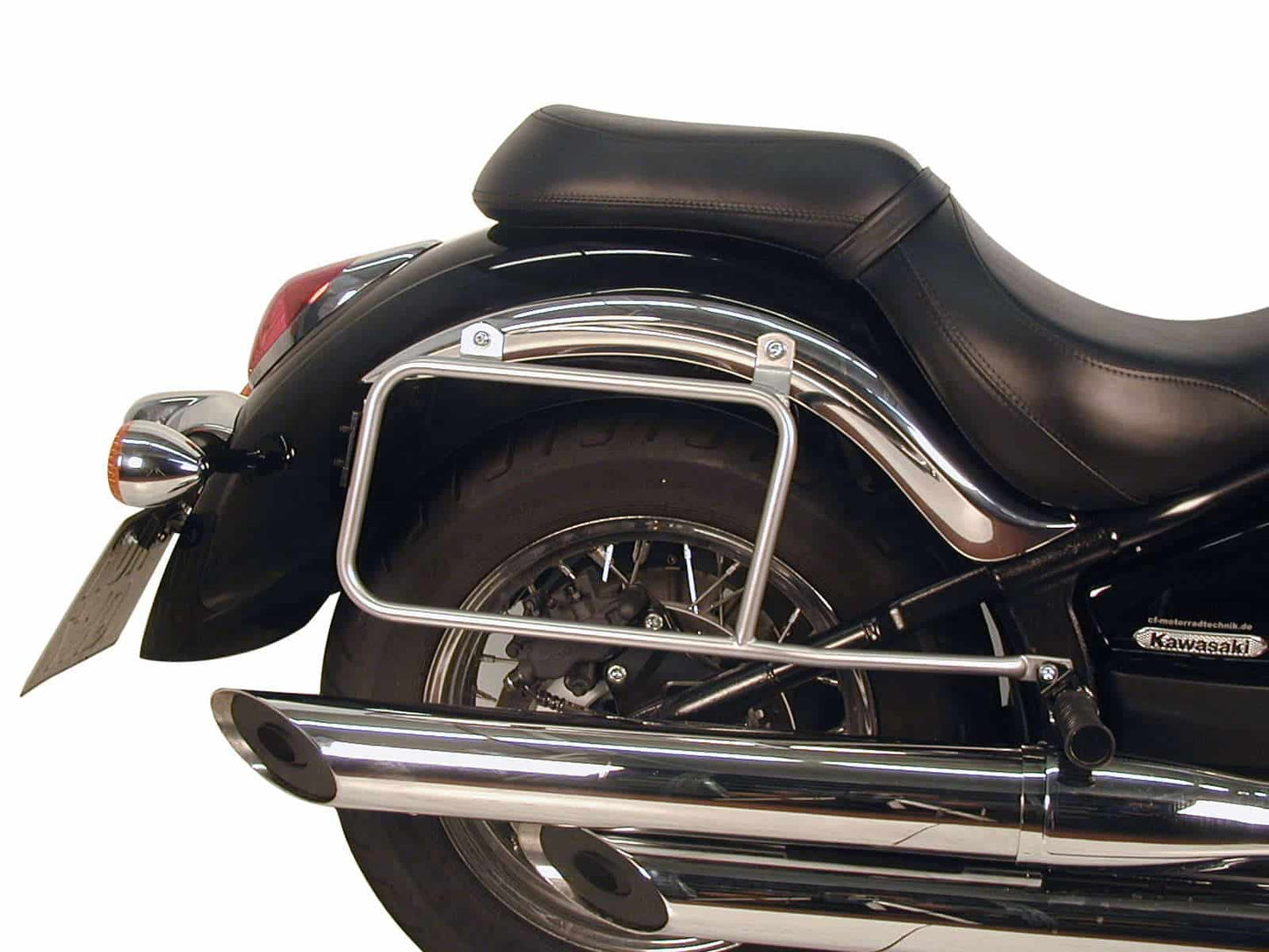 Hepco & Becker Sidecarrier permanent mounted chrome for Kawasaki VN 900 Classic / 900 Custom / Vulcan