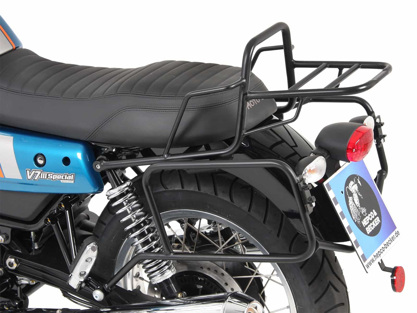 Hepco & Becker Sidecarrier permanent mounted chrome for Moto Guzzi V7 III (Carbon, Milano, Rough) (2018-2020)
