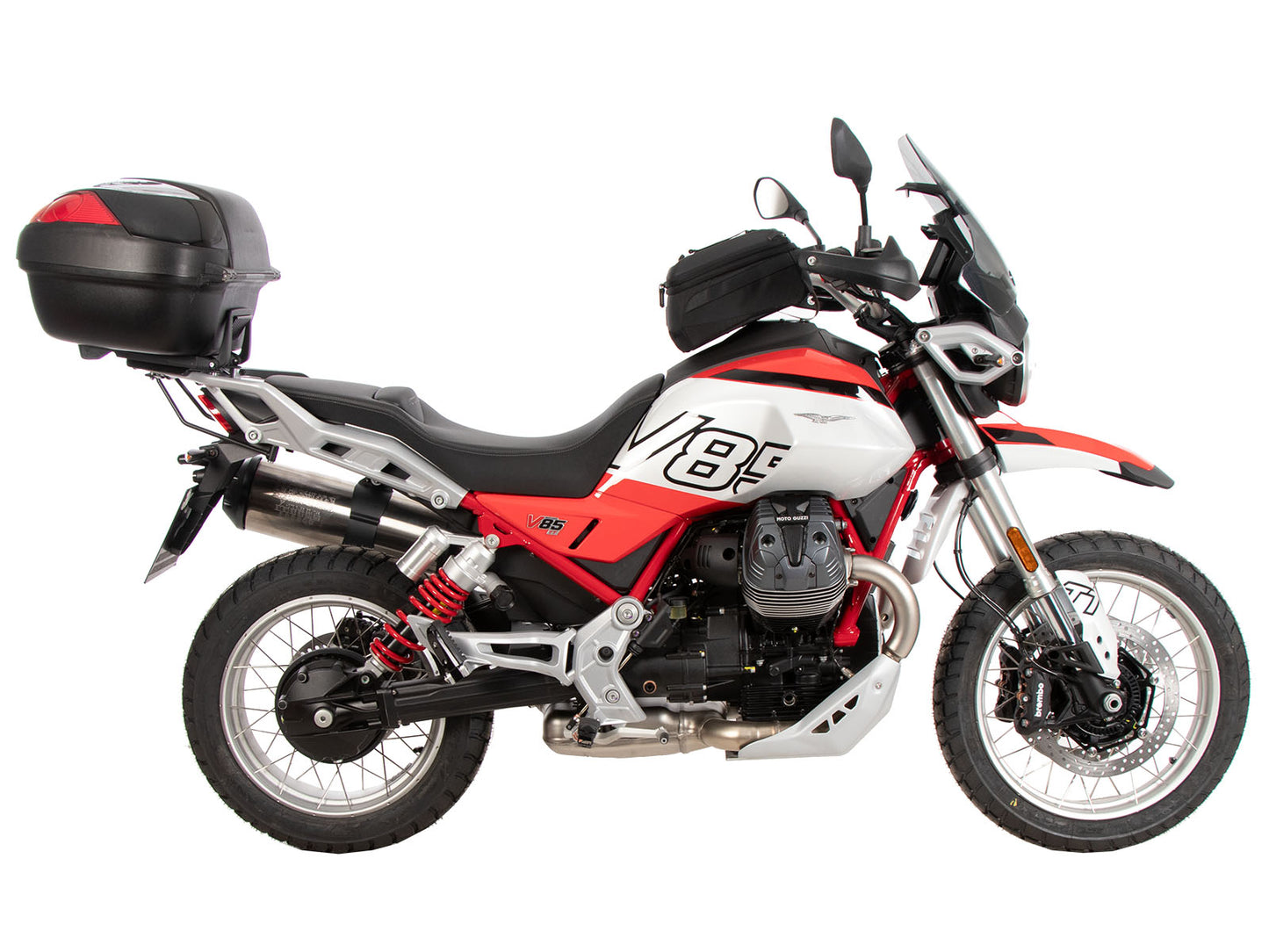 Hepco & Becker Alurack topcasecarrier black for Moto Guzzi V 85 TT / Strada / Travel (2024-)