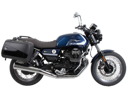 Hepco & Becker Side carrier permanent mounted chrome for Moto Guzzi V7 Stone / Special (850 ccm) (2021-2024)
