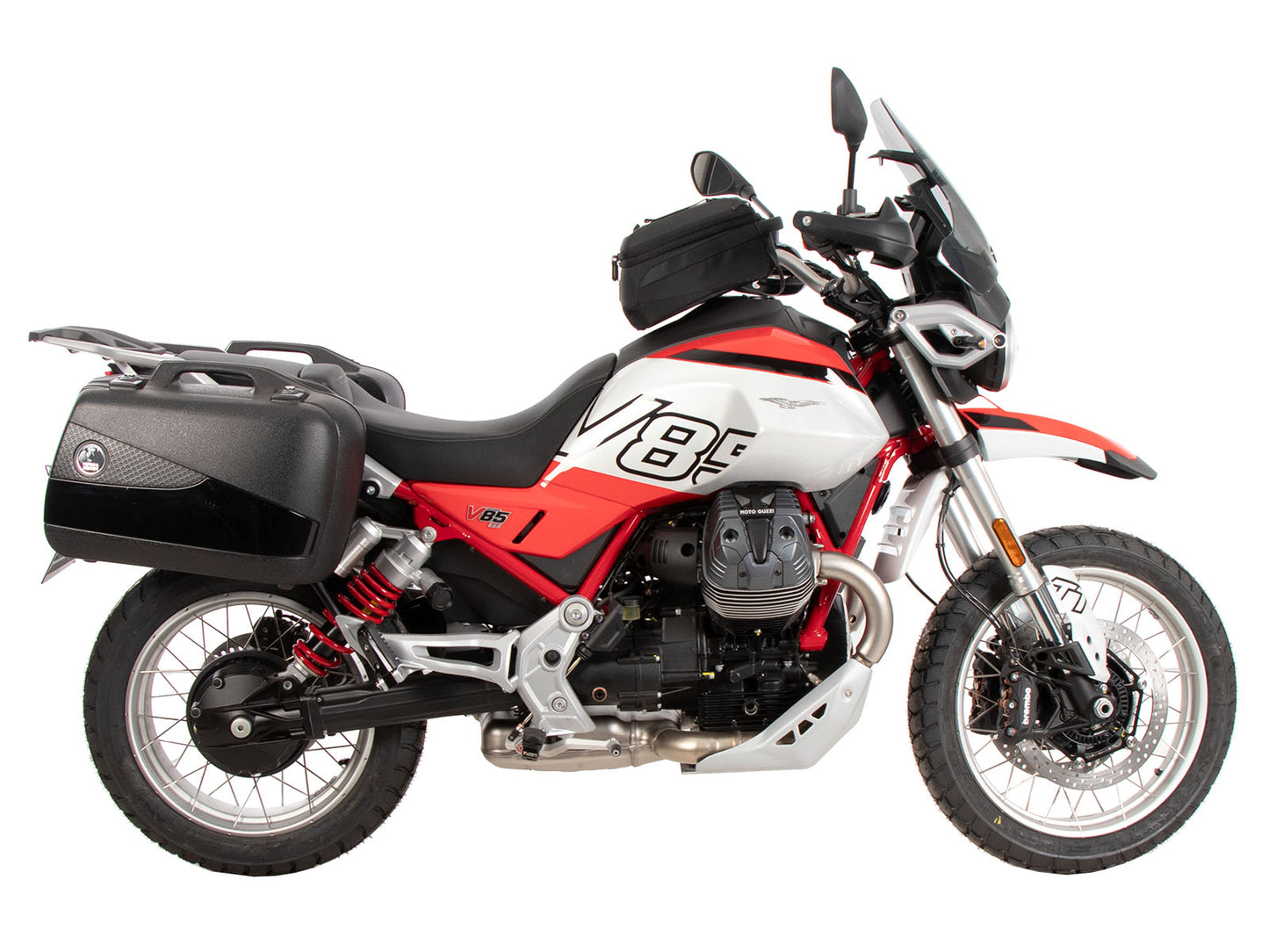 Hepco & Becker Sidecarrier permanent mounted black for Moto Guzzi V 85 TT / Strada / Travel (2024-)