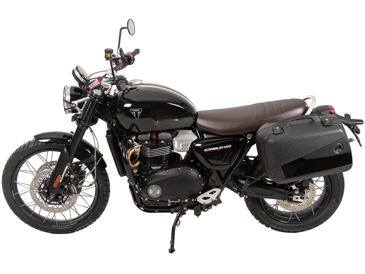 Hepco & Becker Sidecarrier one-sided left permanent mounted black for Triumph Scrambler 1200 X (2024-)