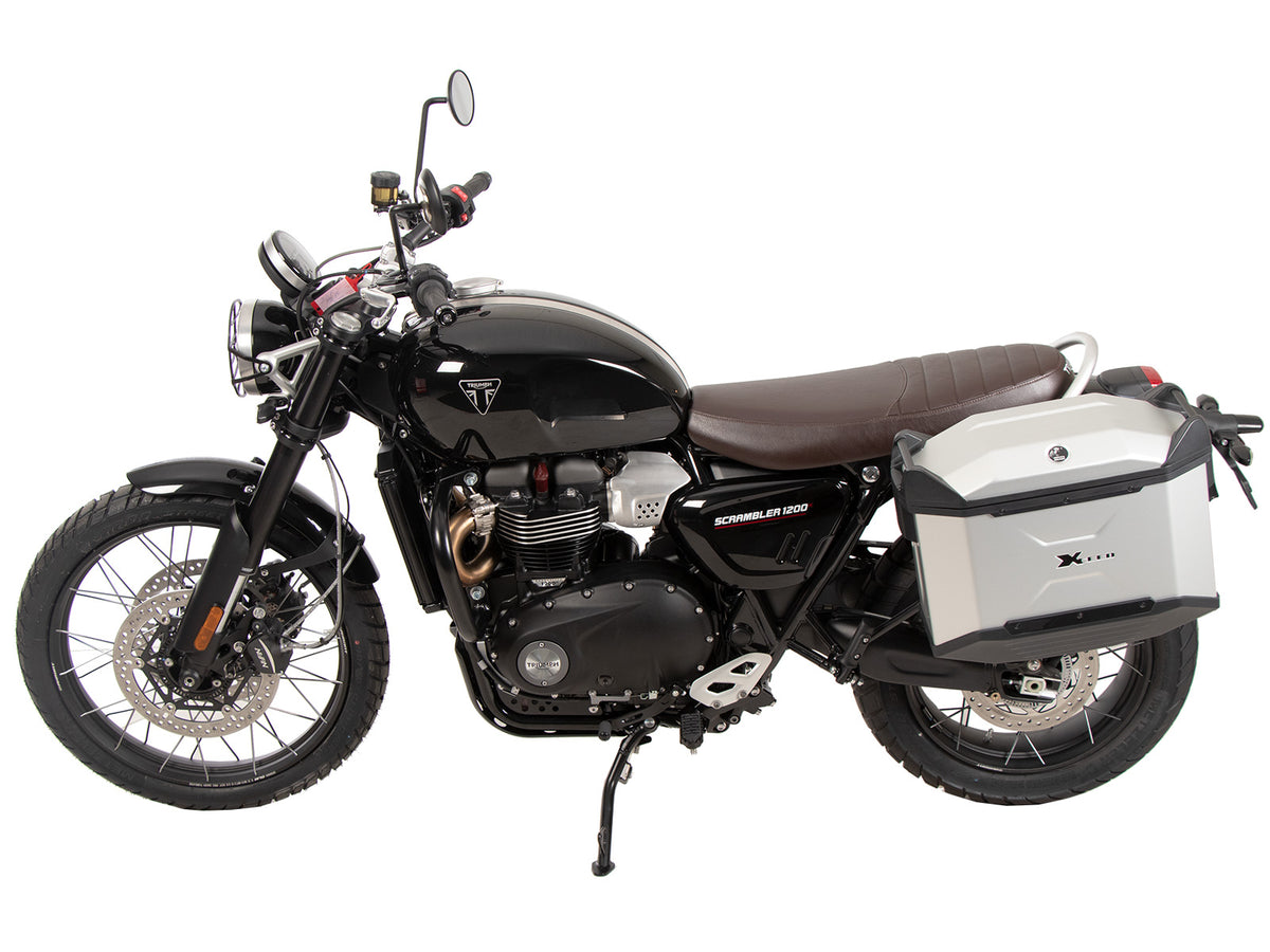 Hepco & Becker Sidecarrier one-sided left permanent mounted black for Triumph Scrambler 1200 X (2024-)