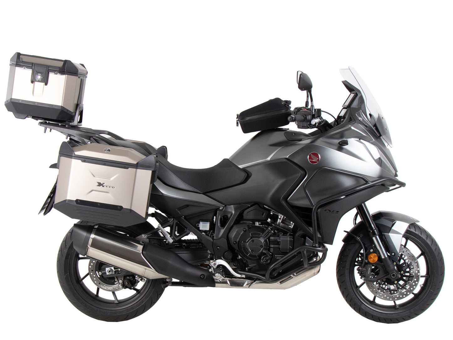 Hepco & Becker Alurack top case carrier black for combination with original rear rack for Honda NT 1100 (2022-2024)