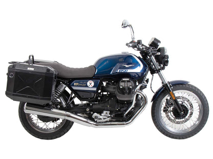 Hepco & Becker Side carrier permanent mounted chrome for Moto Guzzi V7 Stone / Special (850 ccm) (2021-2024)