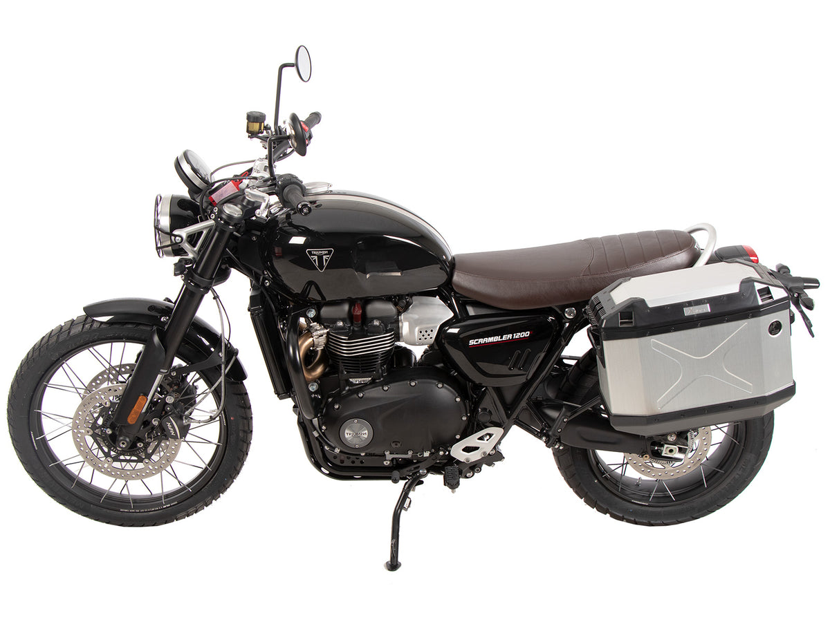 Hepco & Becker Sidecarrier one-sided left permanent mounted black for Triumph Scrambler 1200 X (2024-)