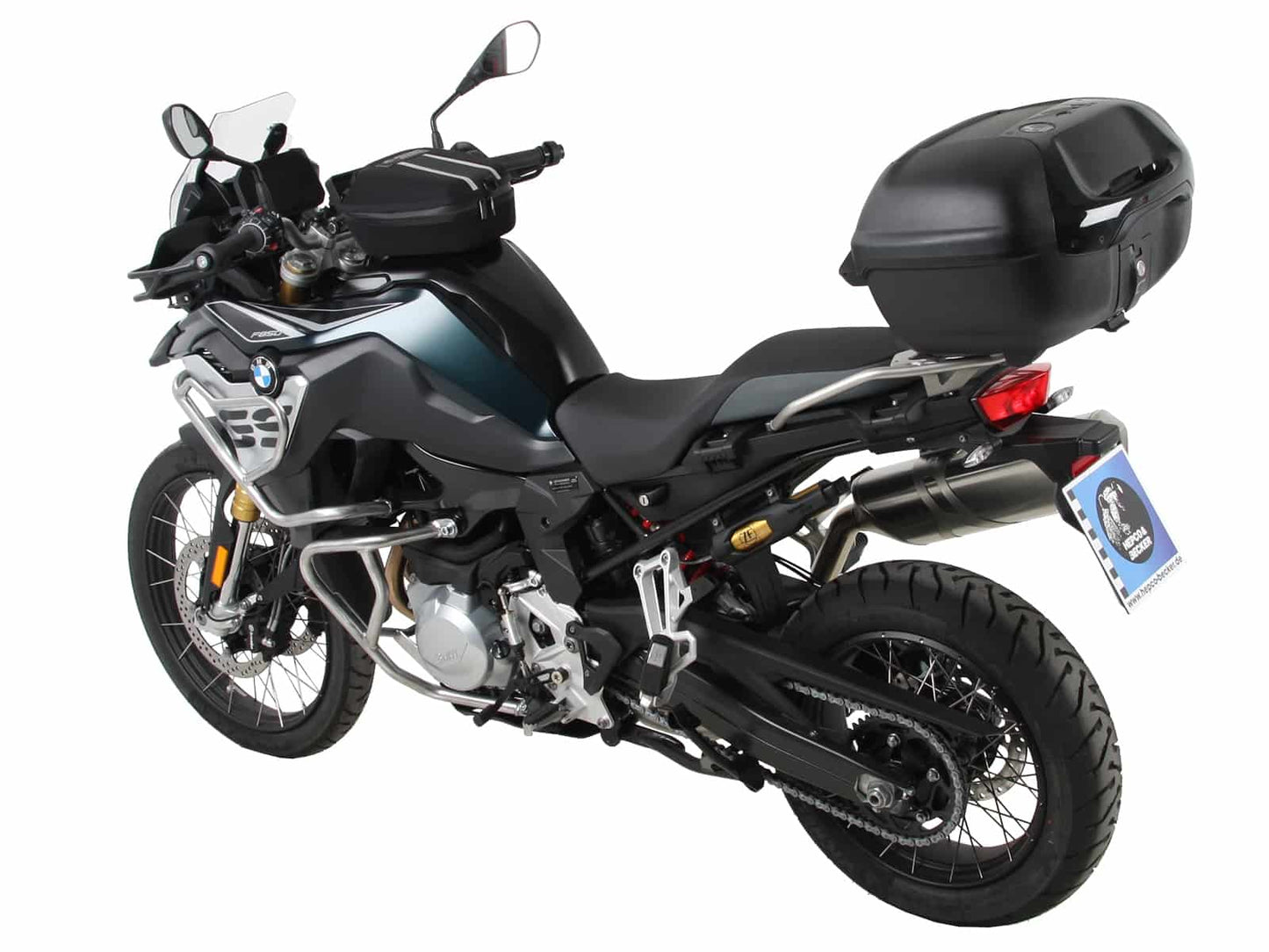 Hepco & Becker Alurack topcasecarrier black for original BMW-Touring stainless steel tube rear rack for BMW F 800 GS (2024-)