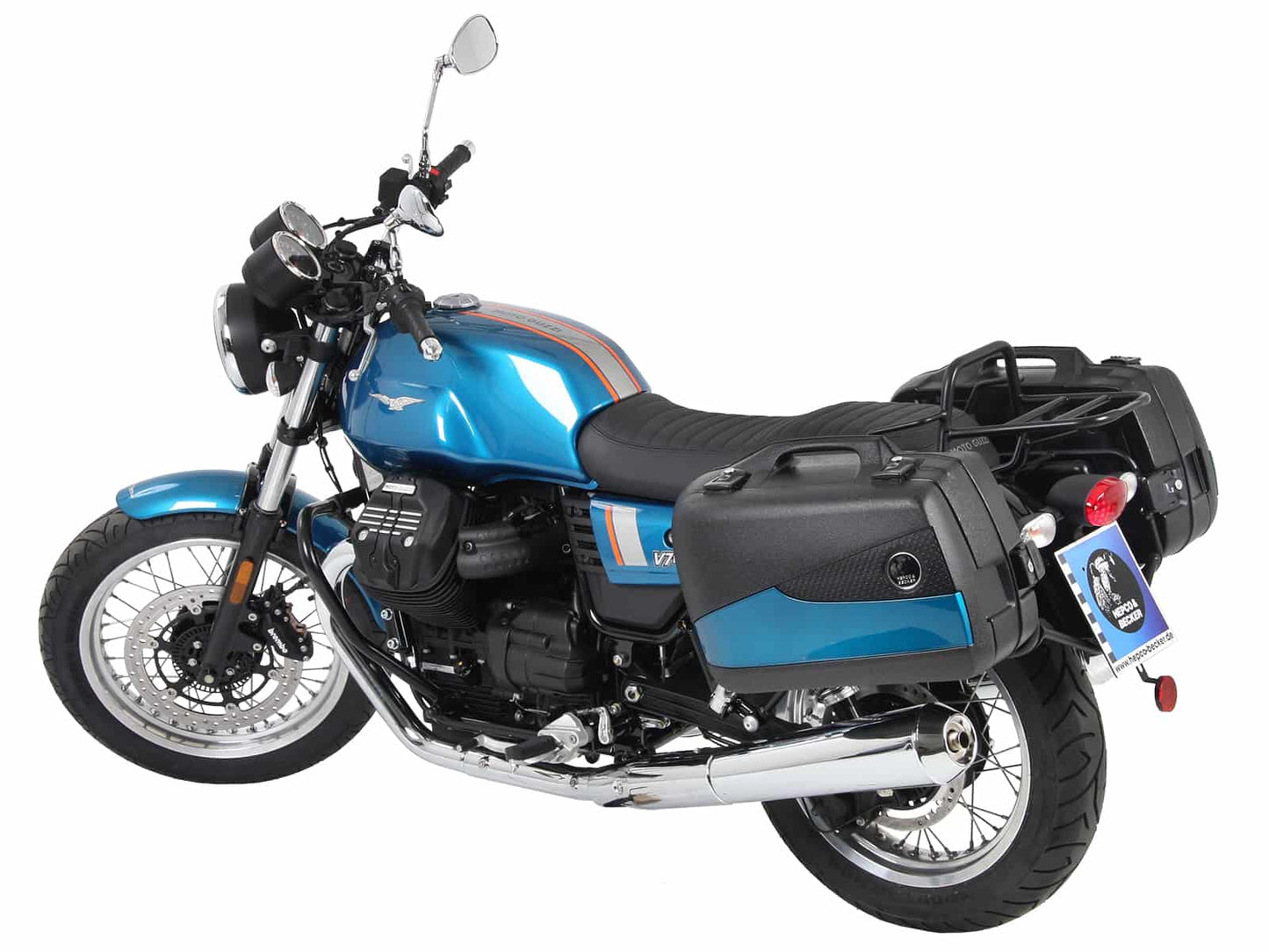 Hepco & Becker Sidecarrier permanent mounted chrome for Moto Guzzi V7 III (Stone, Special, Anniversario, Racer) (2017-2020)