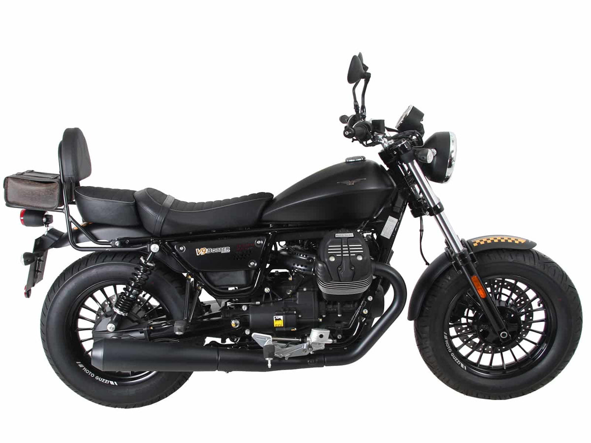 Hepco & Becker Sissybar with rearrack black for Moto Guzzi V 9 Bobber (long seat)(2017-2020)