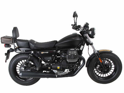 Hepco & Becker Sissybar with rearrack black for Moto Guzzi V 9 Bobber (long seat)(2017-2020)