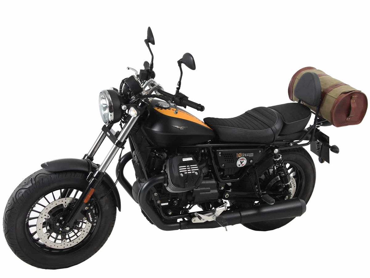 Hepco & Becker Sissybar with rearrack black for Moto Guzzi V 9 Roamer (long seat)(2017-2025)