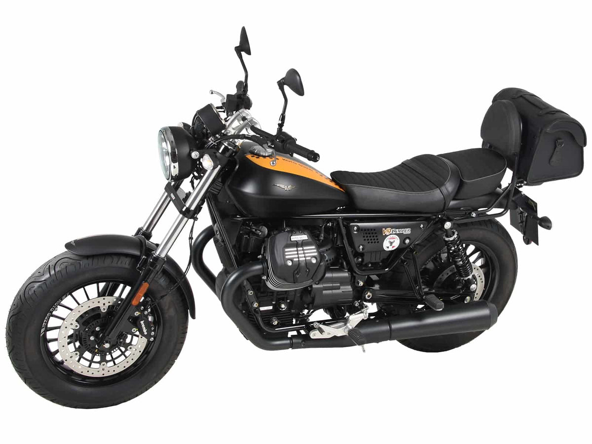 Hepco & Becker Sissybar with rearrack black for Moto Guzzi V 9 Bobber (long seat)(2017-2020)