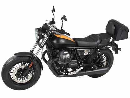 Hepco & Becker Sissybar with rearrack black for Moto Guzzi V 9 Roamer (long seat)(2017-2025)
