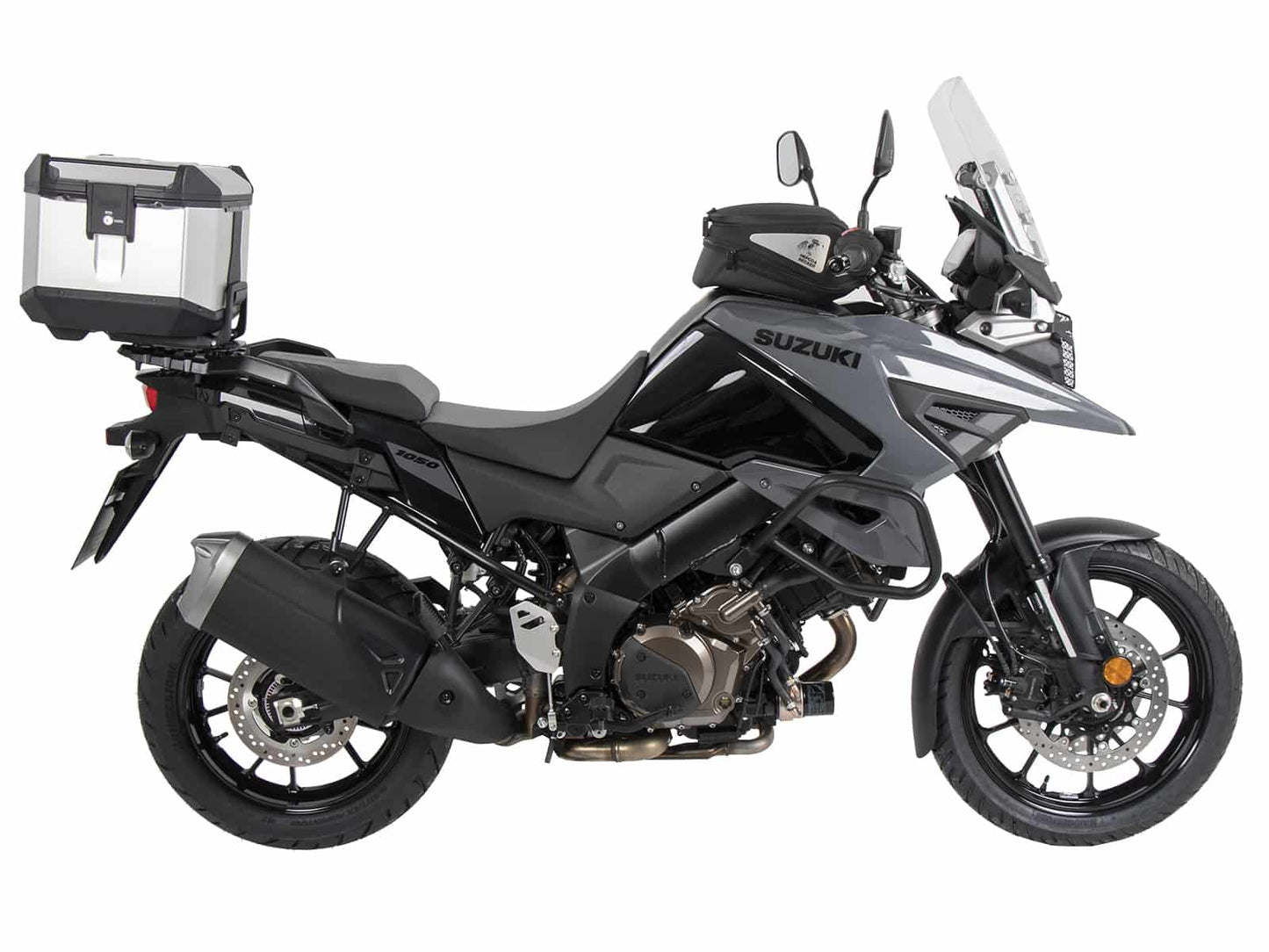 Hepco & Becker Alurack top case carrier black for combination with original rear rack for Suzuki V-Strom 1050 / XT (2020-2022)