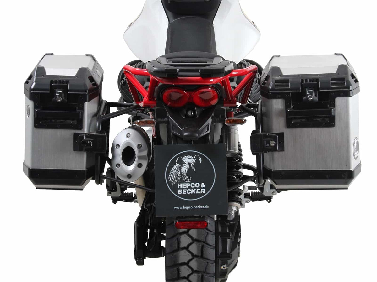 Hepco & Becker Sidecarrier permanent mounted black for Moto Guzzi V85 TT (2019-2023)
