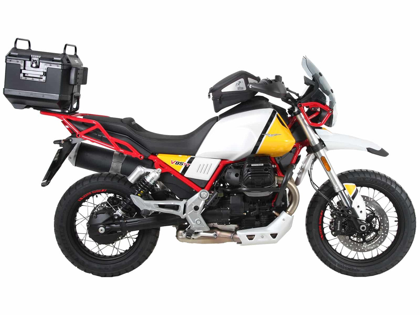 Hepco & Becker Alurack topcasecarrier black for Moto Guzzi V85 TT (2019-2023)