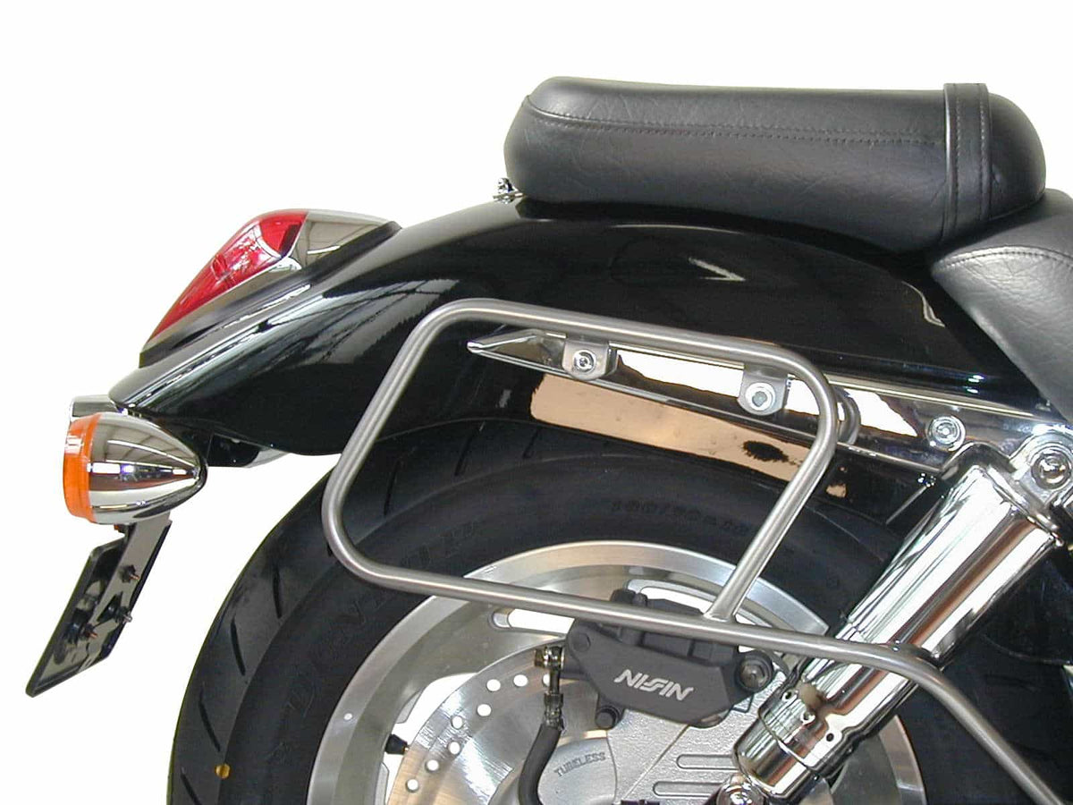 Hepco & Becker Leather bag holder tube-type - chrome for Honda VTX 1800 (2001-2006)