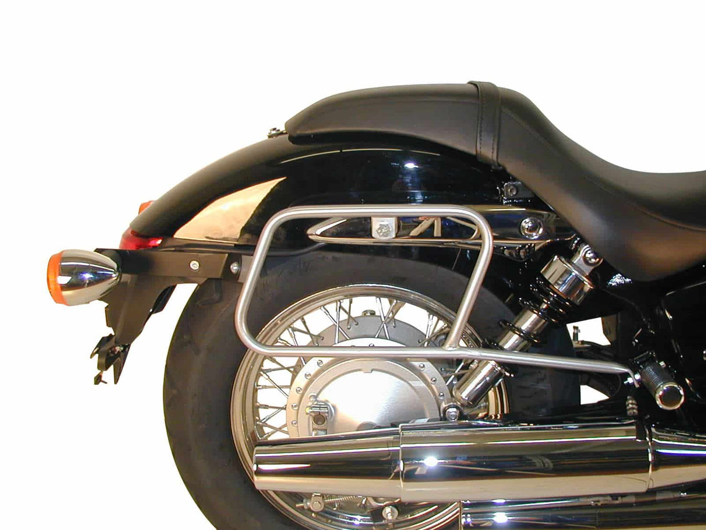 Hepco & Becker Leather bag holder tube-type - chrome for Honda VT 750 Shadow Spirit (2007-2013)
