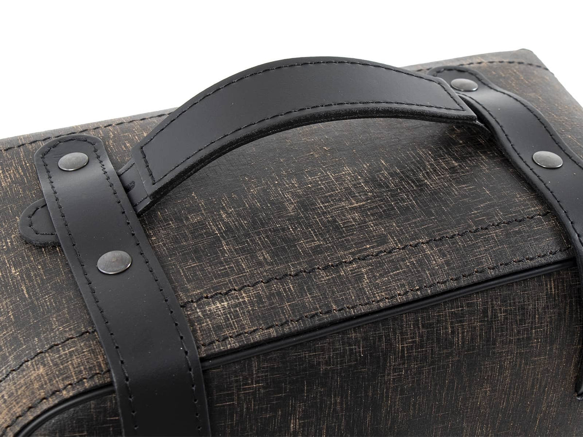 Hepco & Becker Leather single bag Rugged brown left for C-Bow holder