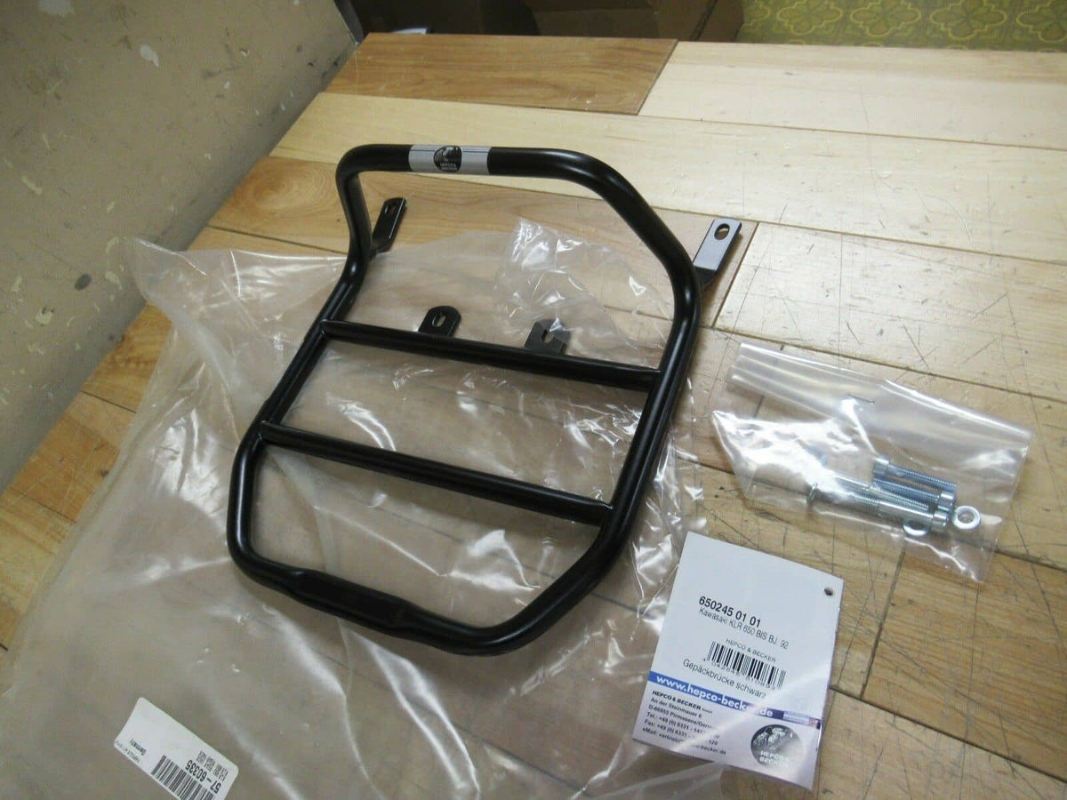 Hepco & Becker Topcase carrier tube-type black for Kawasaki KLR 650 (1987-1992)