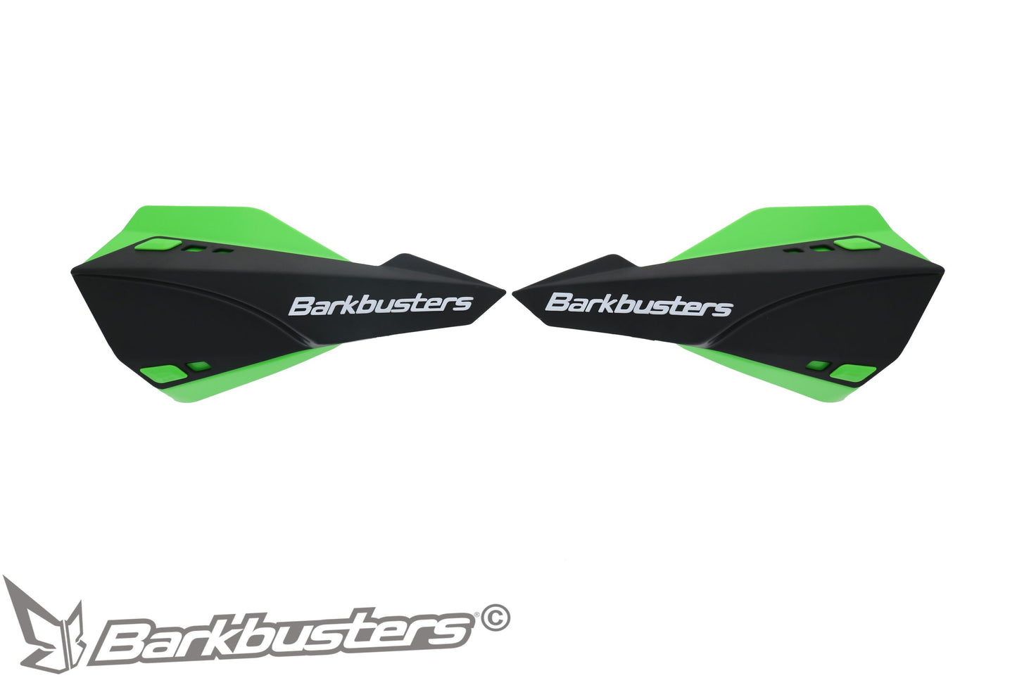 Barkbusters SABRE MX/Enduro Handguard - BLACK (with deflectors in GREEN)