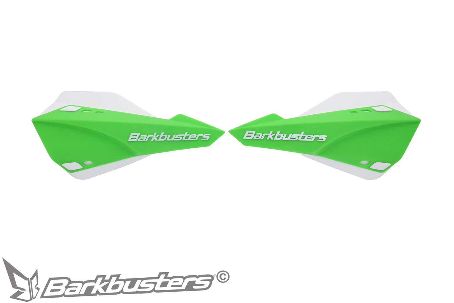 Barkbusters SABRE MX/Enduro Handguard - GREEN (with deflectors in WHITE)