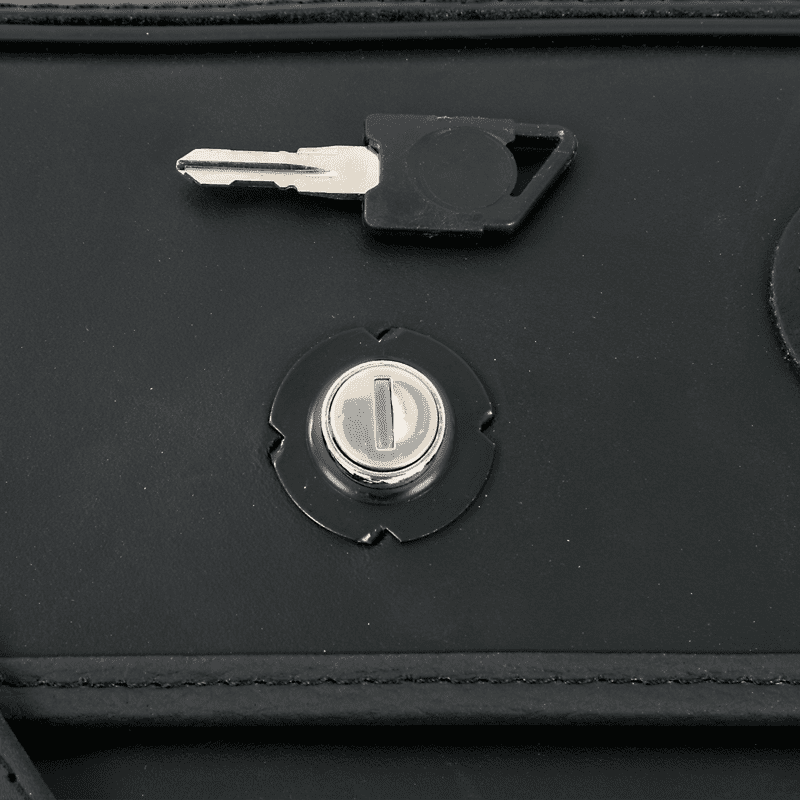 Hepco & Becker Leather single bag Buffalo Big black left for leather bag holder tube type