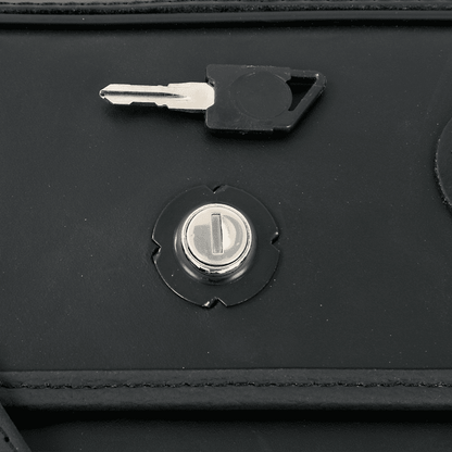 Hepco & Becker Leather single bag Buffalo Big black left for leather bag holder tube type