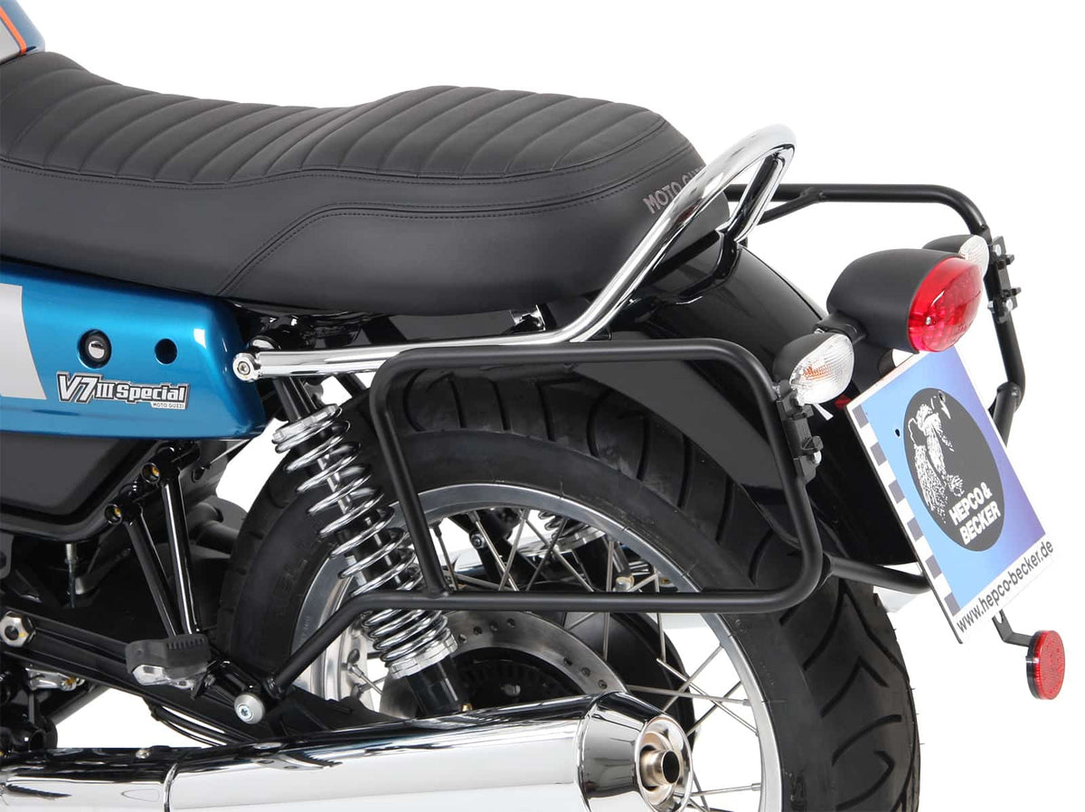 Hepco & Becker Sidecarrier permanent mounted black for Moto Guzzi V7 III (Carbon, Milano, Rough) (2018-2020)