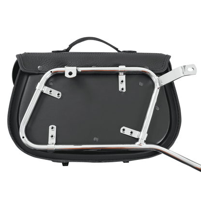 Hepco & Becker Leather single bag Buffalo black left for leather bag holder tube type