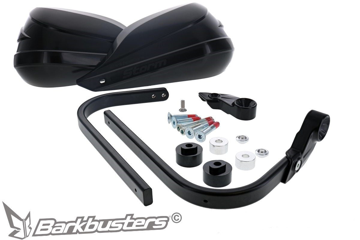 Barkbusters STORM Handguard - Single Point Bar End Mount (threaded) - BLACK