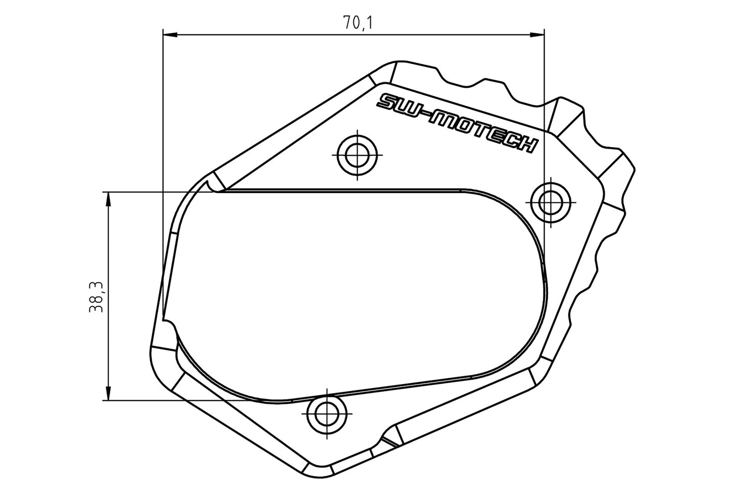 SW-Motech Extension for side stand foot
