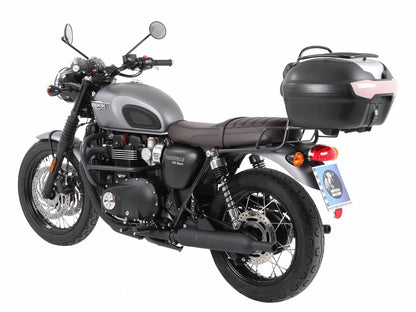Hepco & Becker Topcase carrier tube-type chrome for Triumph Bonneville T 120/Black (2016-)