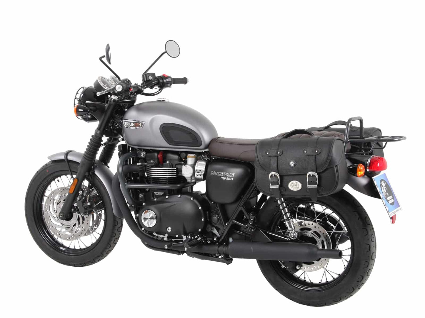 Hepco & Becker C-Bow sidecarrier black for Triumph Bonneville T 100/Black (2017-2025)