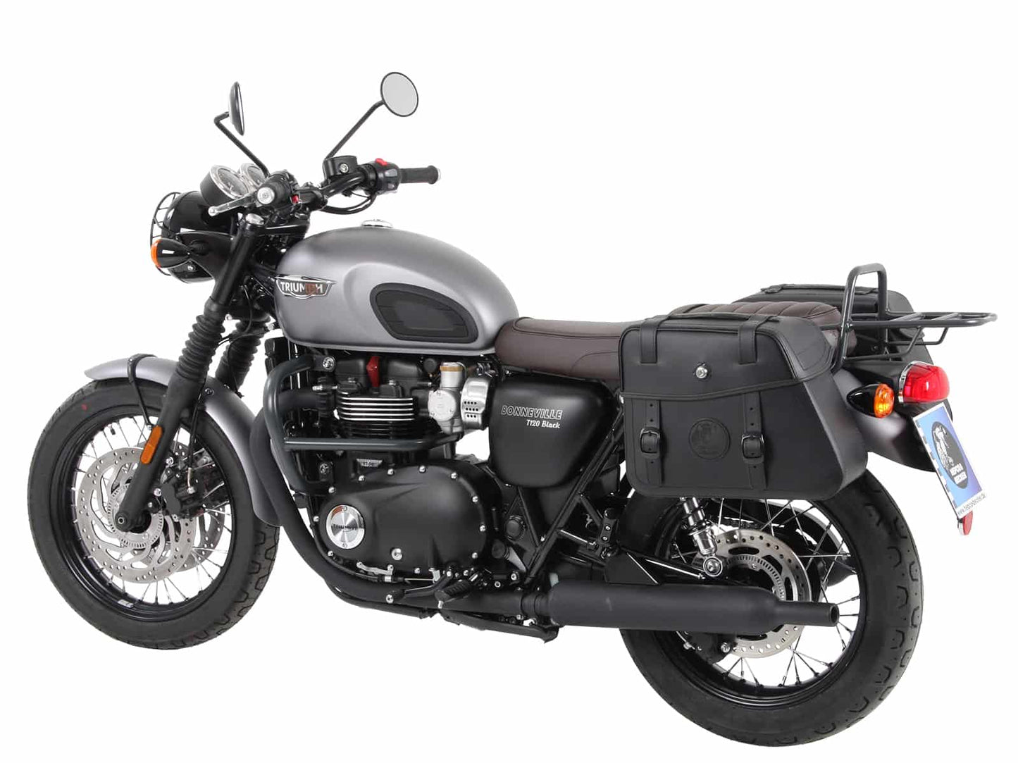 Hepco & Becker C-Bow sidecarrier black for Triumph Bonneville T 100/Black (2017-2025)
