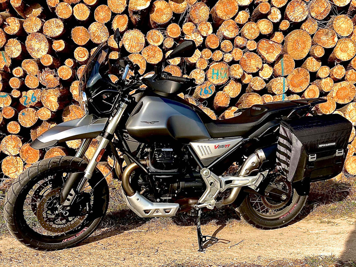 Hepco & Becker Sidecarrier permanent mounted black for Moto Guzzi V85 TT (2019-2023)